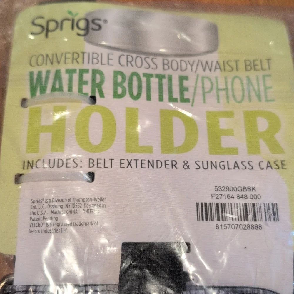 Sprigs Gray Convertible Water Bottle/Phone Holder